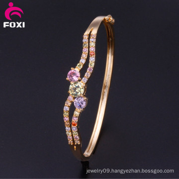 Wuzhou Foxi Wholesale 18k Gold Fashion Jewelry Bangles for Women